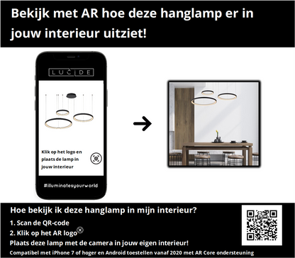 Hanglamp Vidal | 3 Lampen | Ø 78 cm | Zwart