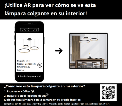 Hanglamp Vidal | 3 Lampen | Ø 78 cm | Zwart