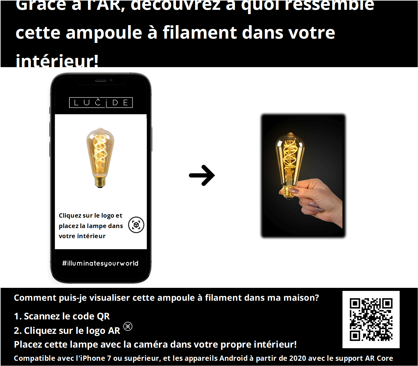 Lichtbron ST64 | LED Dimbaar | Filament Bol Ø6,4 | Amberkleurig Glas