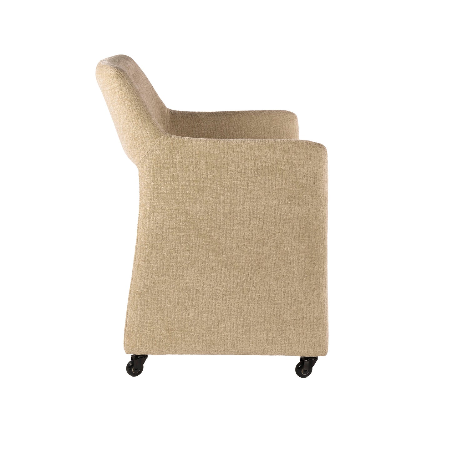 Eetkamerstoel Orin | Stof Jaroq Beige | Met Wieltjes