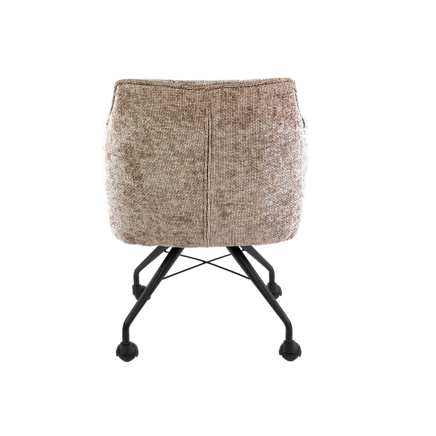 Eetkamerstoel Raster | Stof Hoven Beige | Met Wieltjes