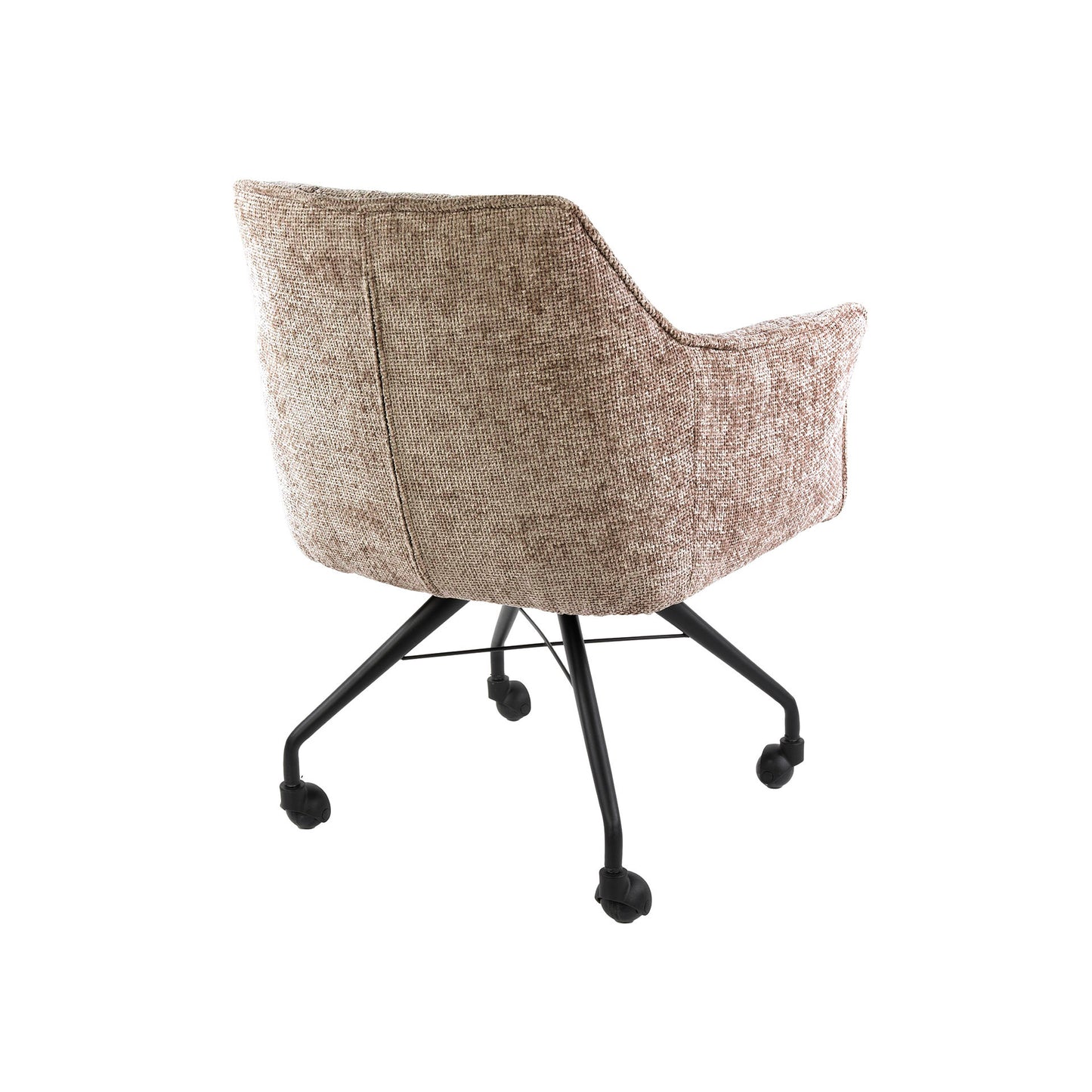 Eetkamerstoel Raster | Stof Hoven Beige | Met Wieltjes