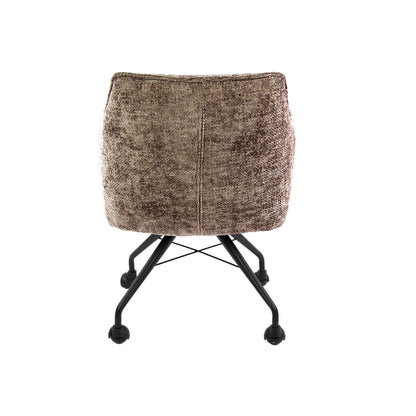 Eetkamerstoel Raster | Stof Hoven Champagne | Met Wieltjes