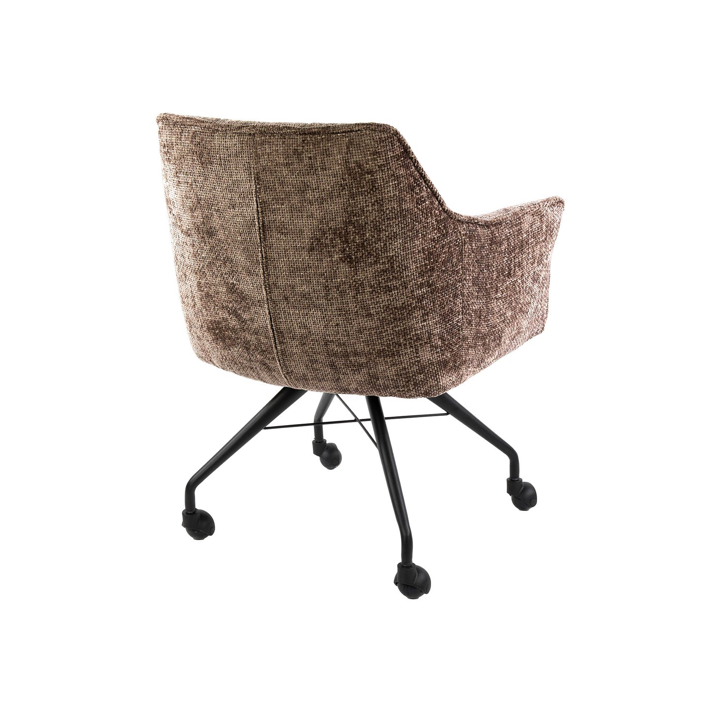 Eetkamerstoel Raster | Stof Hoven Champagne | Met Wieltjes