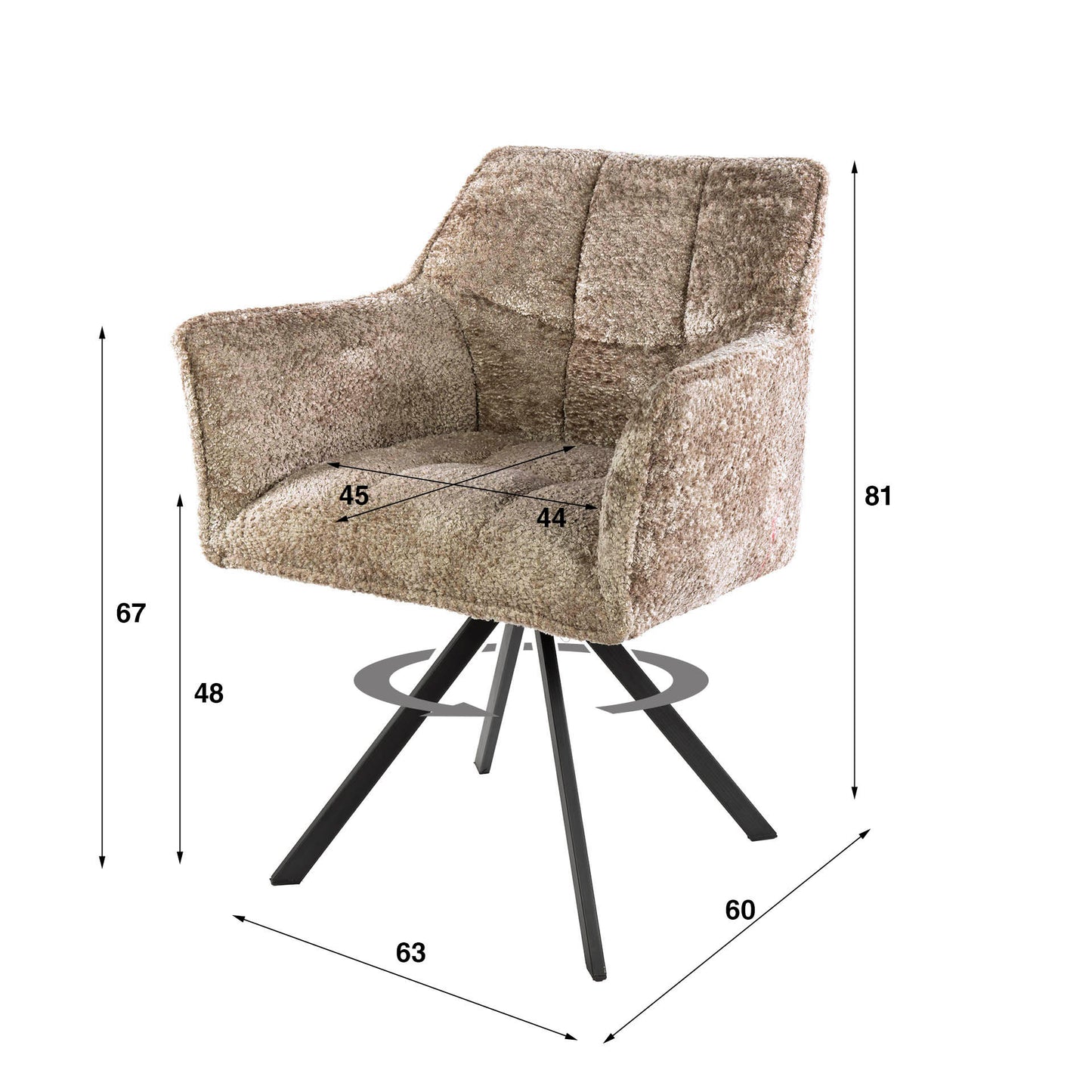 Eetkamerstoel Raster | Alura Zand