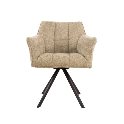 Eetkamerstoel Raster | Beige Bouclé