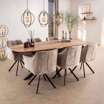Eetkamerstoel Raster |  Stof Hoven Beige