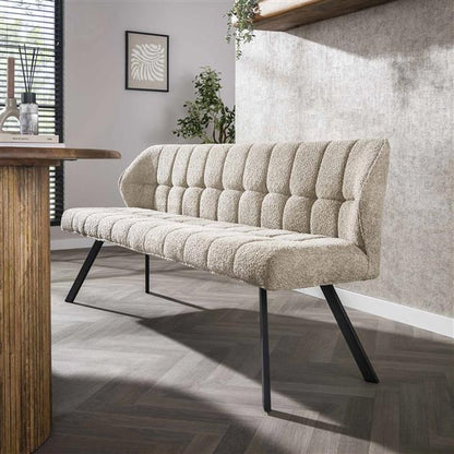 Eetkamerbank Fay | Bouclé Beige