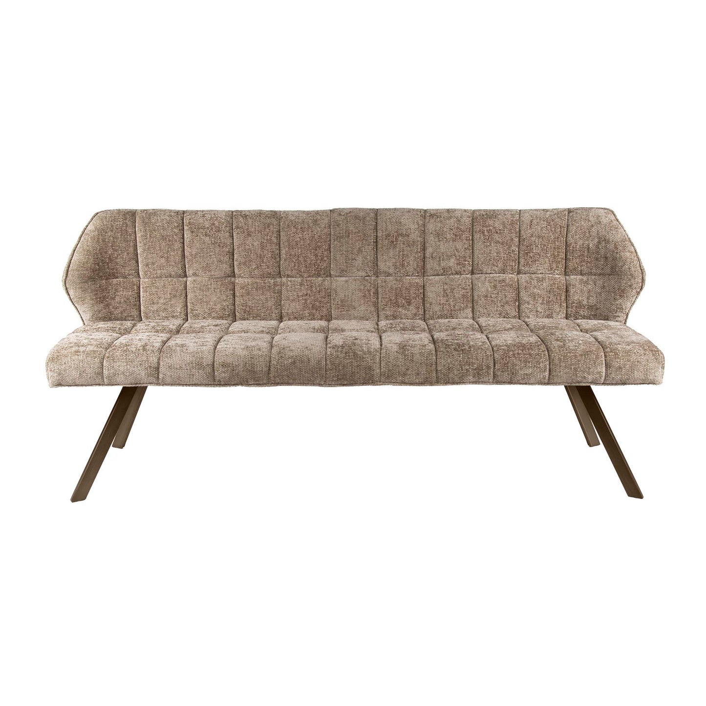 Eetkamerbank Raster | Hoven Beige | Onderstel Brons