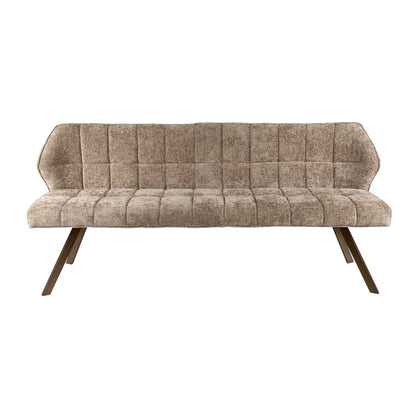 Eetkamerbank Raster | Hoven Beige | Onderstel Brons