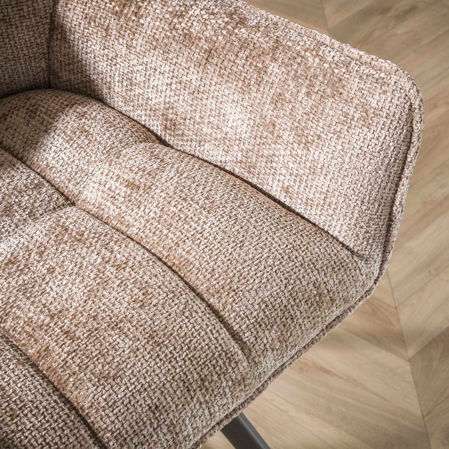 Eetkamerbank Raster | Stof Champagne