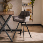 Barstoel Raster | Antraciet Velvet