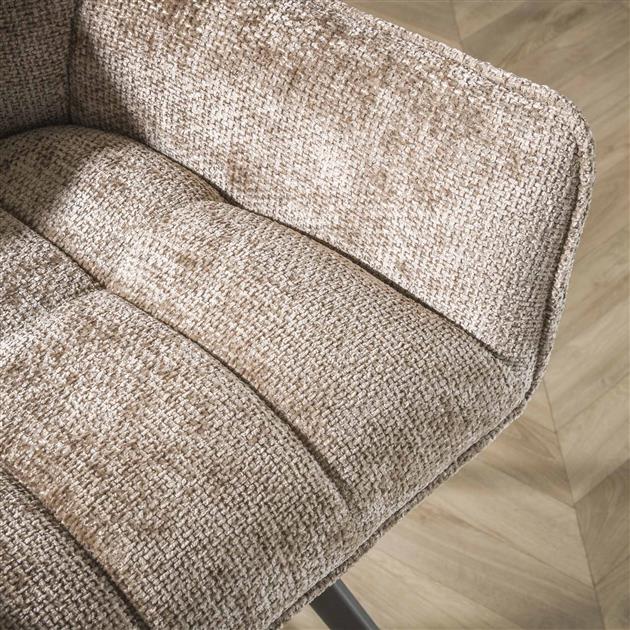 Barkruk Raster | Stof Champagne