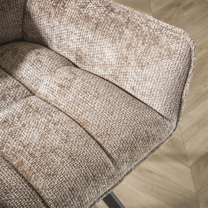 Barkruk Raster | Stof Champagne