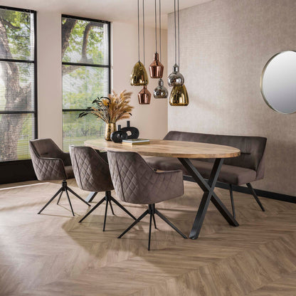 Eetkamerstoel Pull | Grijs Velvet