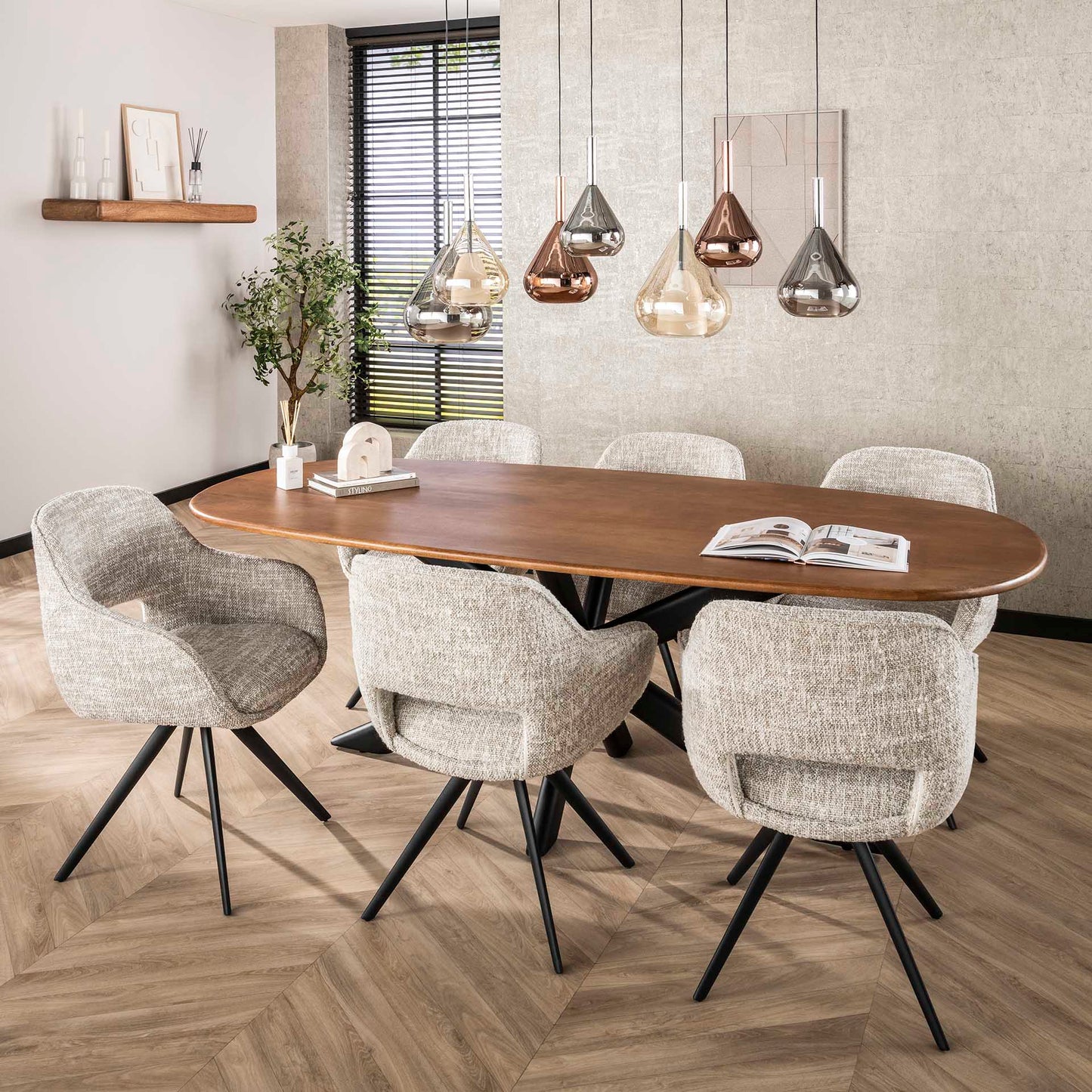 Eetkamerstoel Blair | Draaibaar Wit