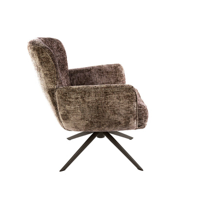 Fauteuil Forza | Bruin | Onderstel Brons