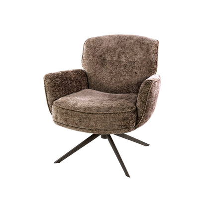 Fauteuil Forza | Bruin | Onderstel Brons