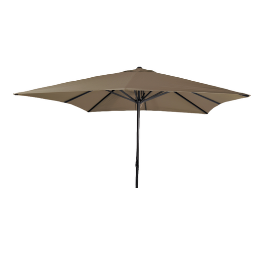 Stokparasol Virgo | 3 x 3 Meter | Vierkant | Taupe