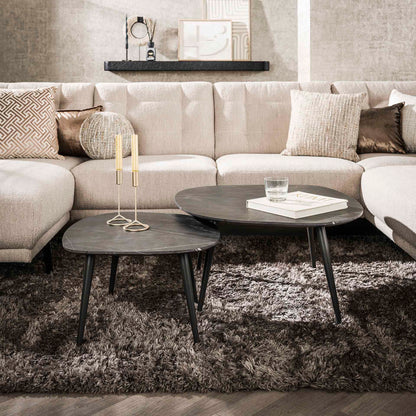 Salontafel Set Rogers | Organisch | Zwart Melamine