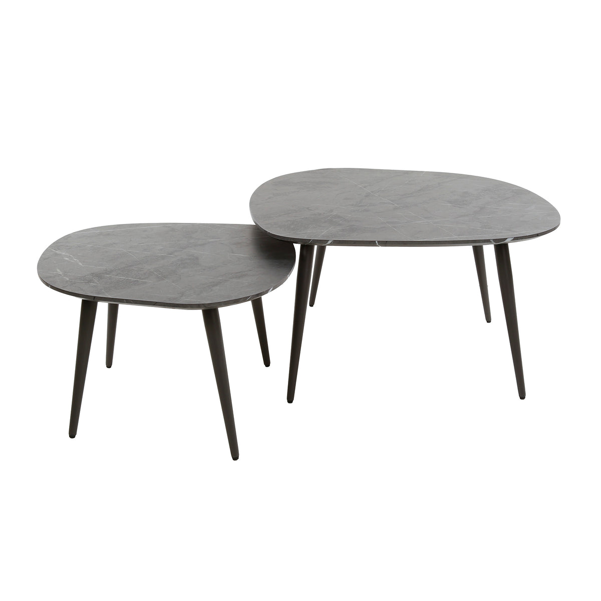 Salontafel Set Rogers | Organisch | Zwart Melamine