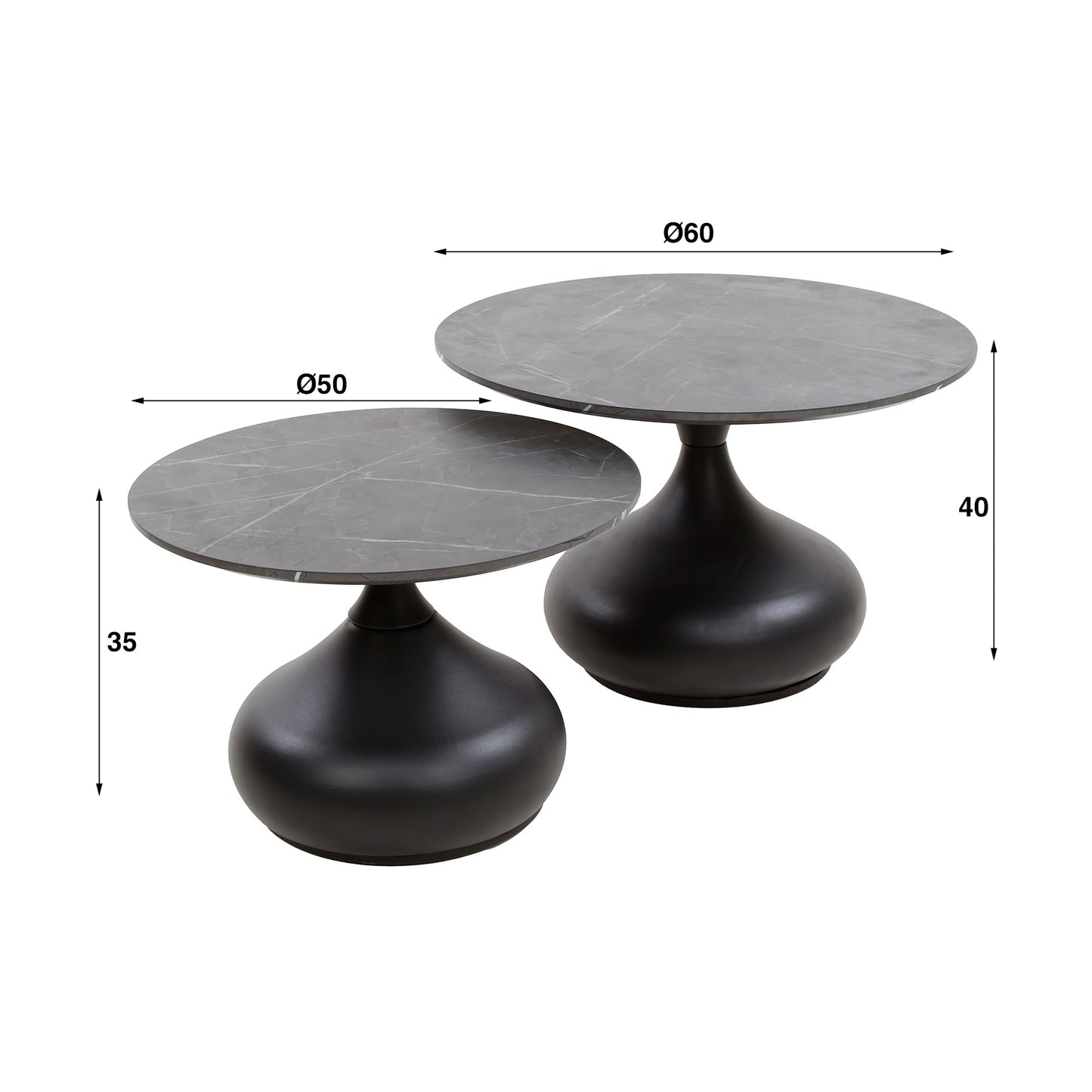 Salontafel Drop Shape | Set Van 2