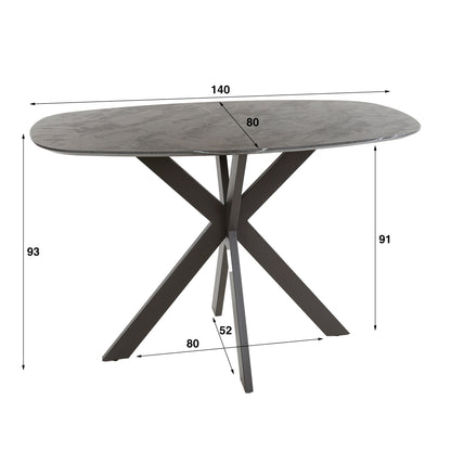 Bartafel Park | Zwart Melamine