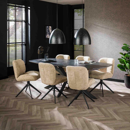 Eetkamertafel Swindon | Zwart Bruin