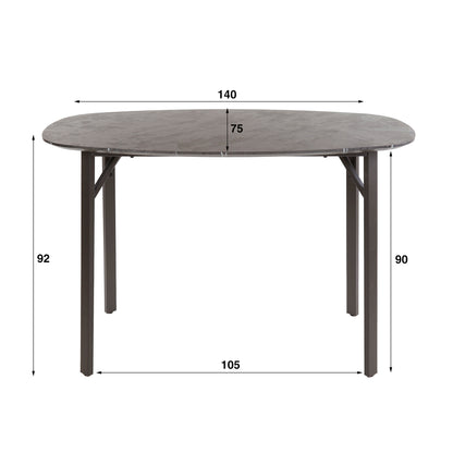 Bartafel Trails | Zwart Melamine