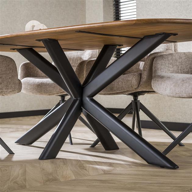 Eettafel Cliff | Mangohout  Naturel | 180cm