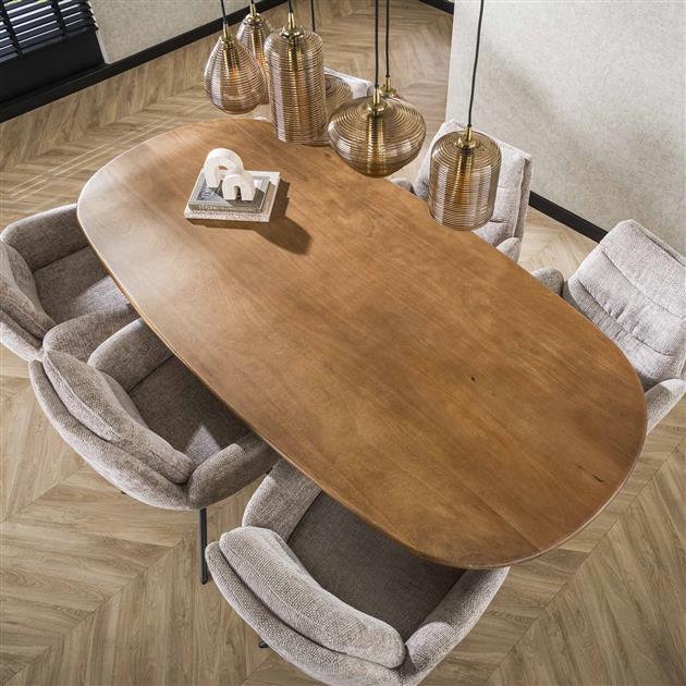 Eettafel Cliff | Mangohout Naturel | 215cm