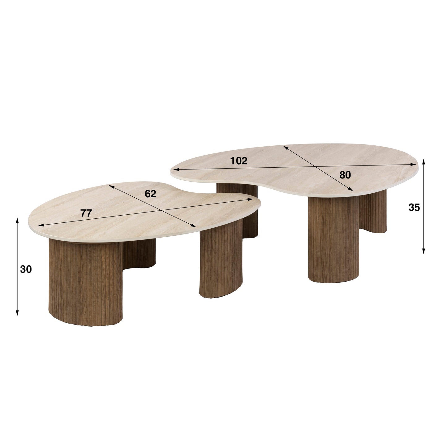 Salontafel Ceramo | Keramiek in Travertinlook