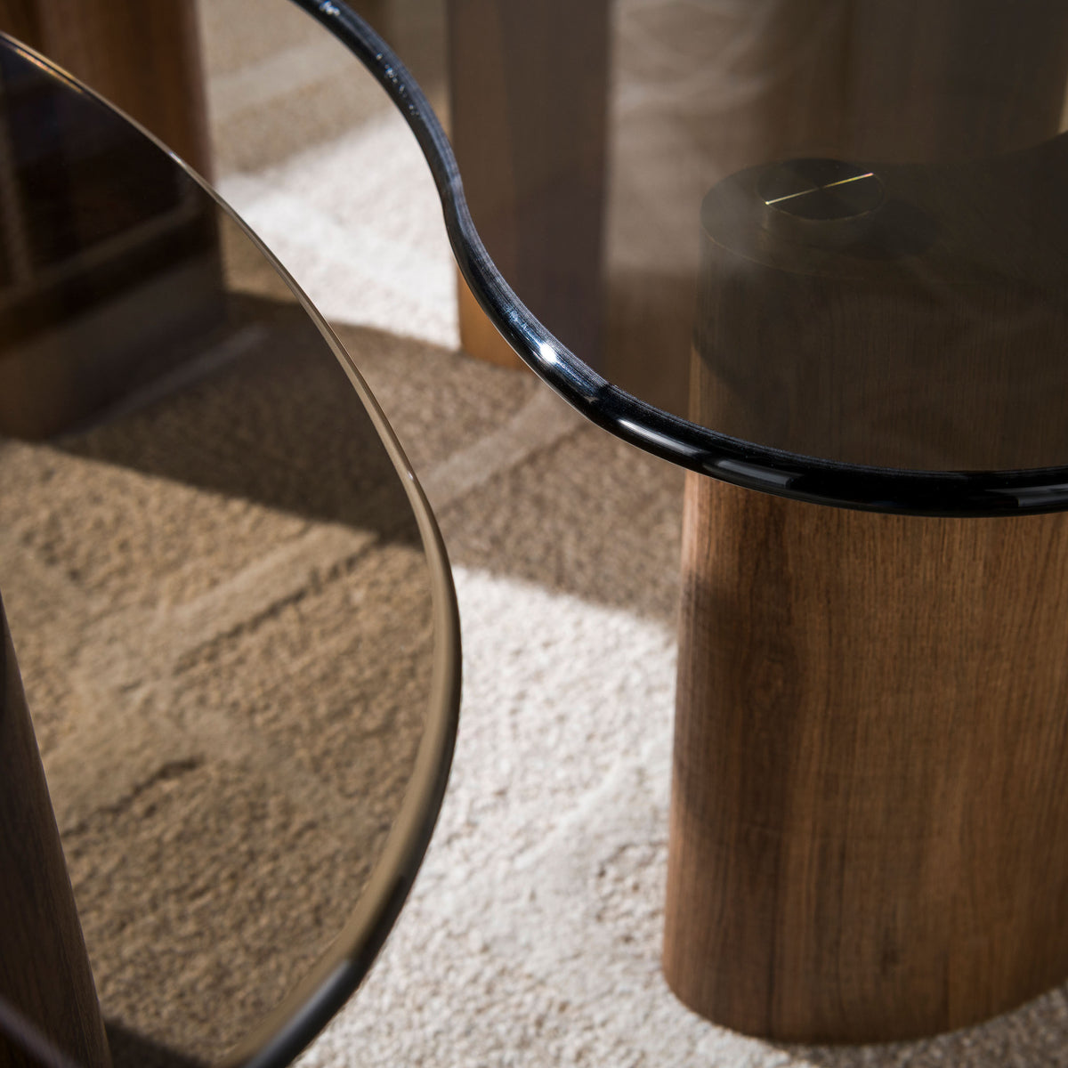 Salontafel Zare | Organisch | Set Van 2 | Brons Glas