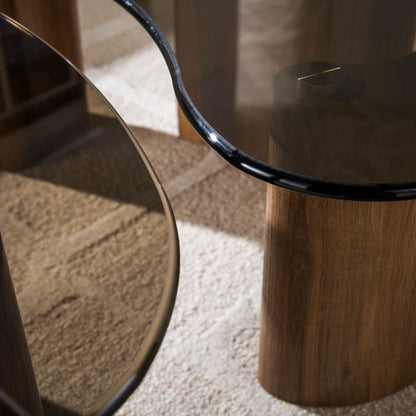 Salontafel Zare | Organisch | Set Van 2 | Brons Glas