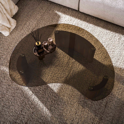 Salontafel Tinto organisch | Brons glas