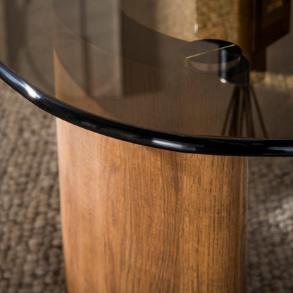 Salontafel Tinto organisch | Brons glas