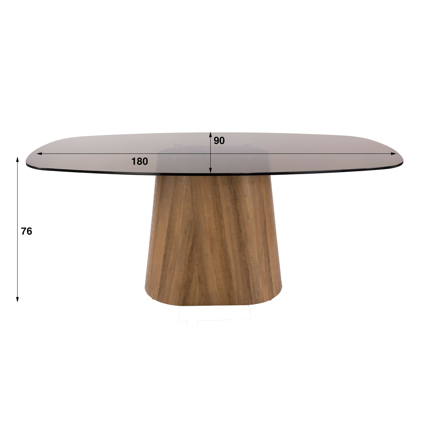 Eettafel Tinto | Bruin Glas