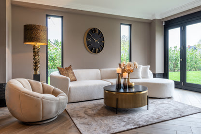 Salontafel Ironville | Rond | Zwart/Goud  Marmer