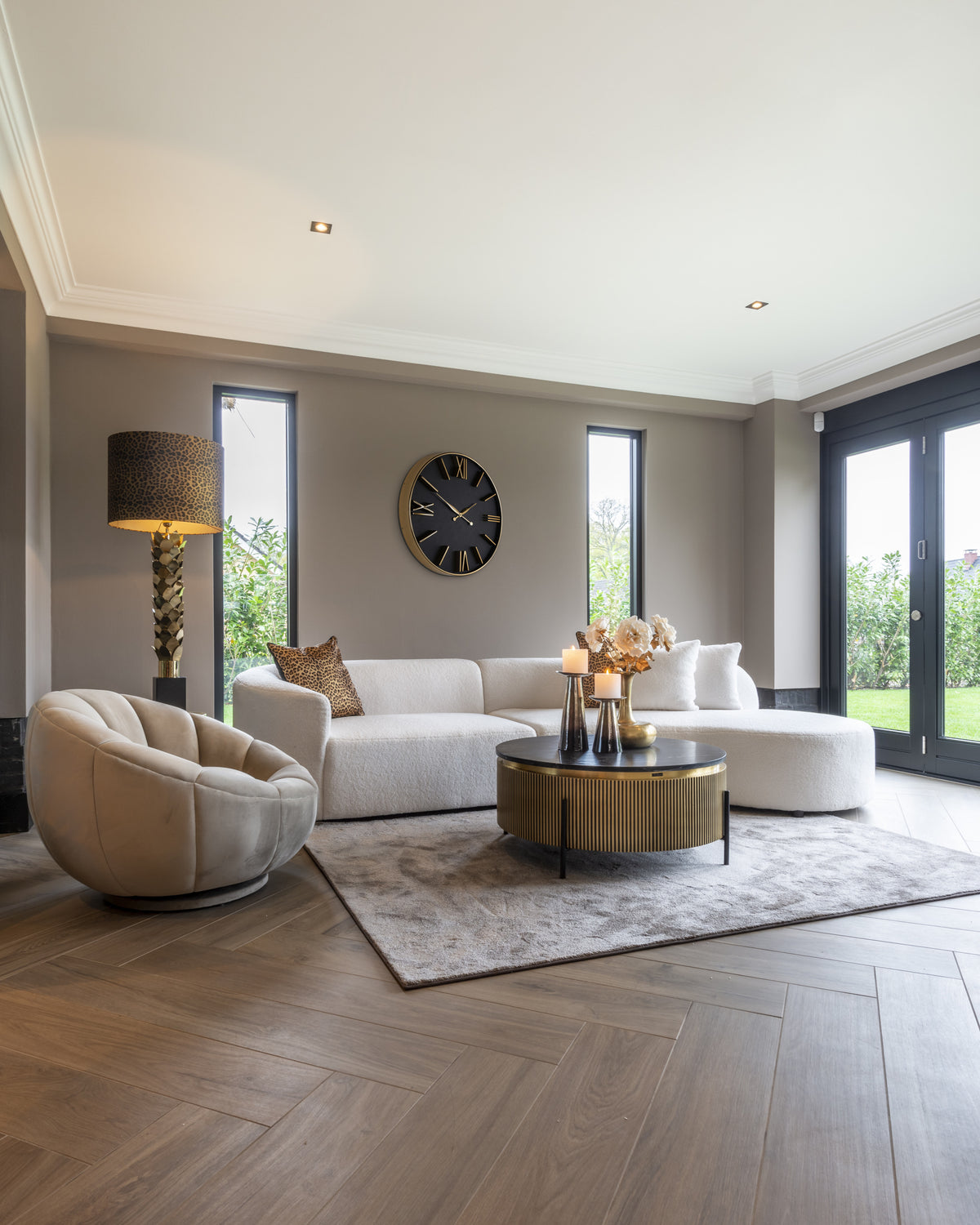 Salontafel Ironville | Rond | Zwart/Goud  Marmer