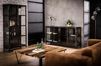 Dressoir Rift | Zwart Metaal