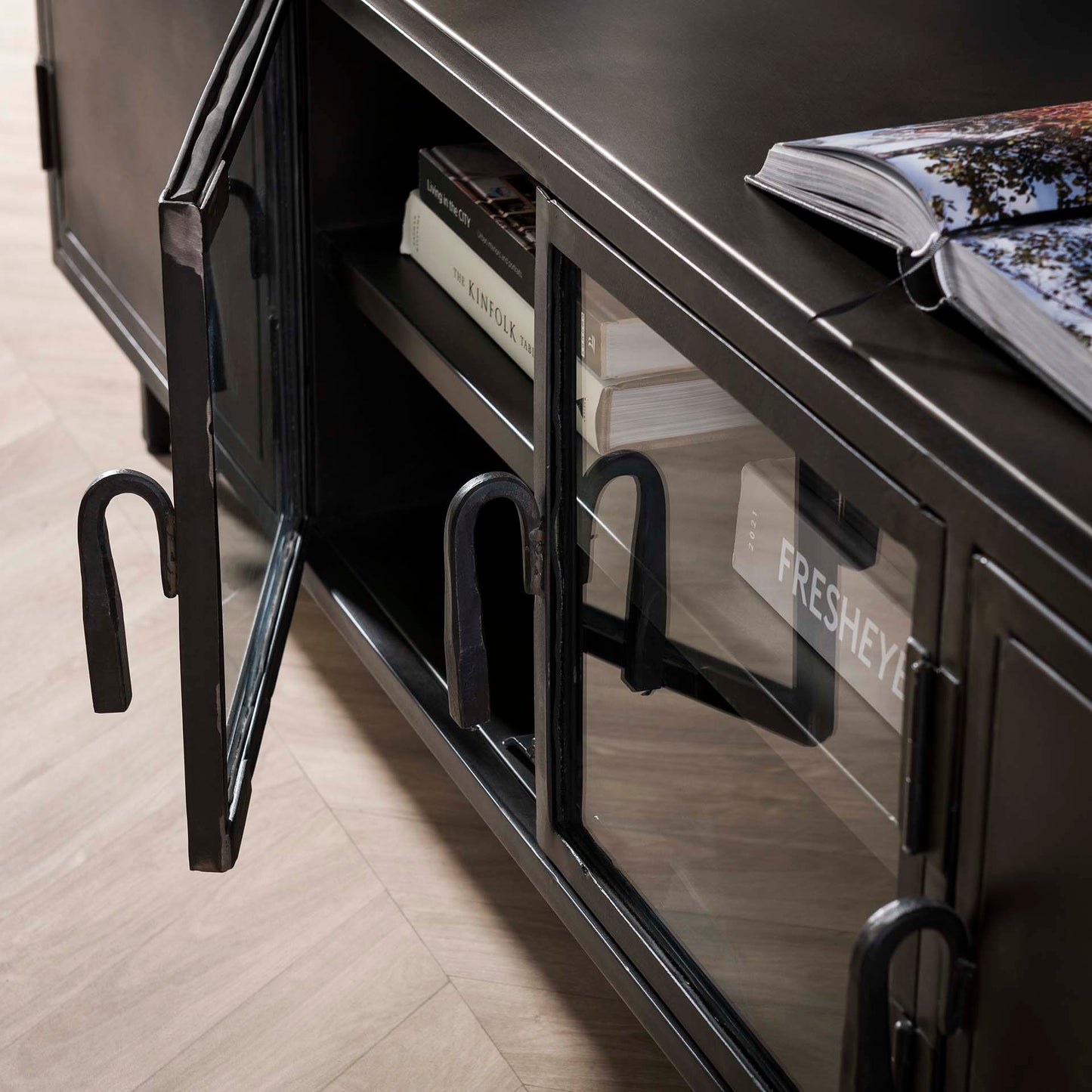 TV-Meubel Rift | Zwart Metaal