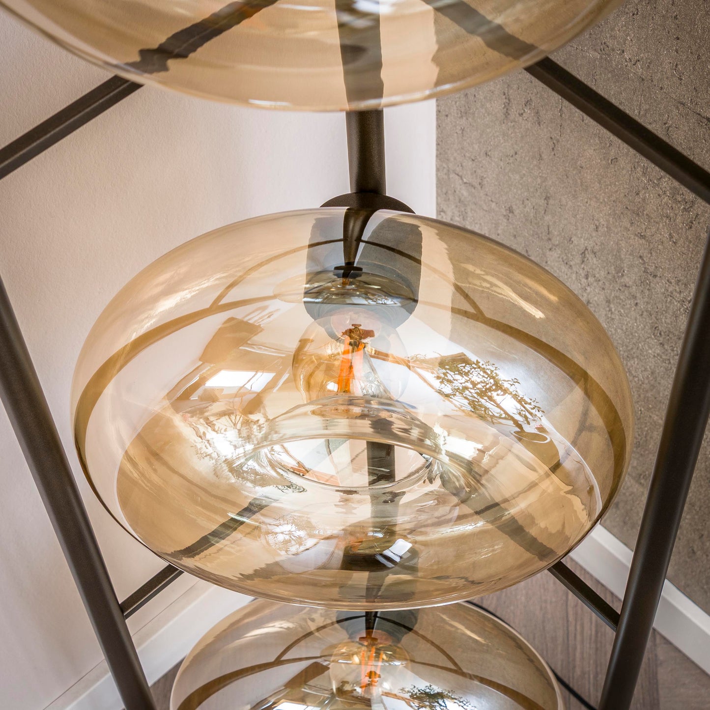 Vloerlamp Lio | Glas Oranje