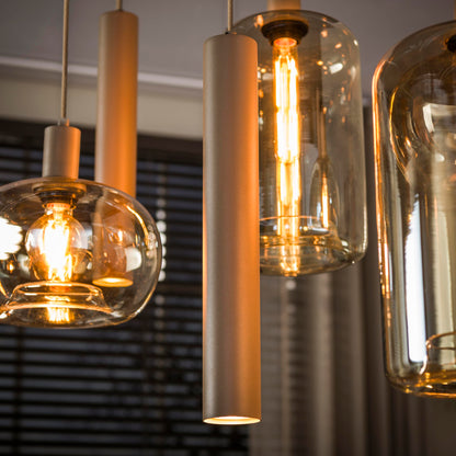 Hanglamp Serene | 4 Lichtbollen + 3 Kegels | Beige