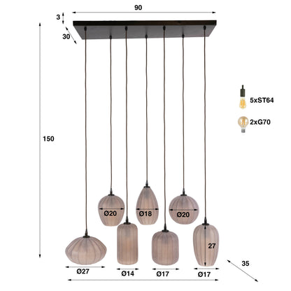 Hanglamp Altura | Sienna Bruin-Frosted