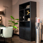 Boekenkast Oakura | Zwart Eikenhout