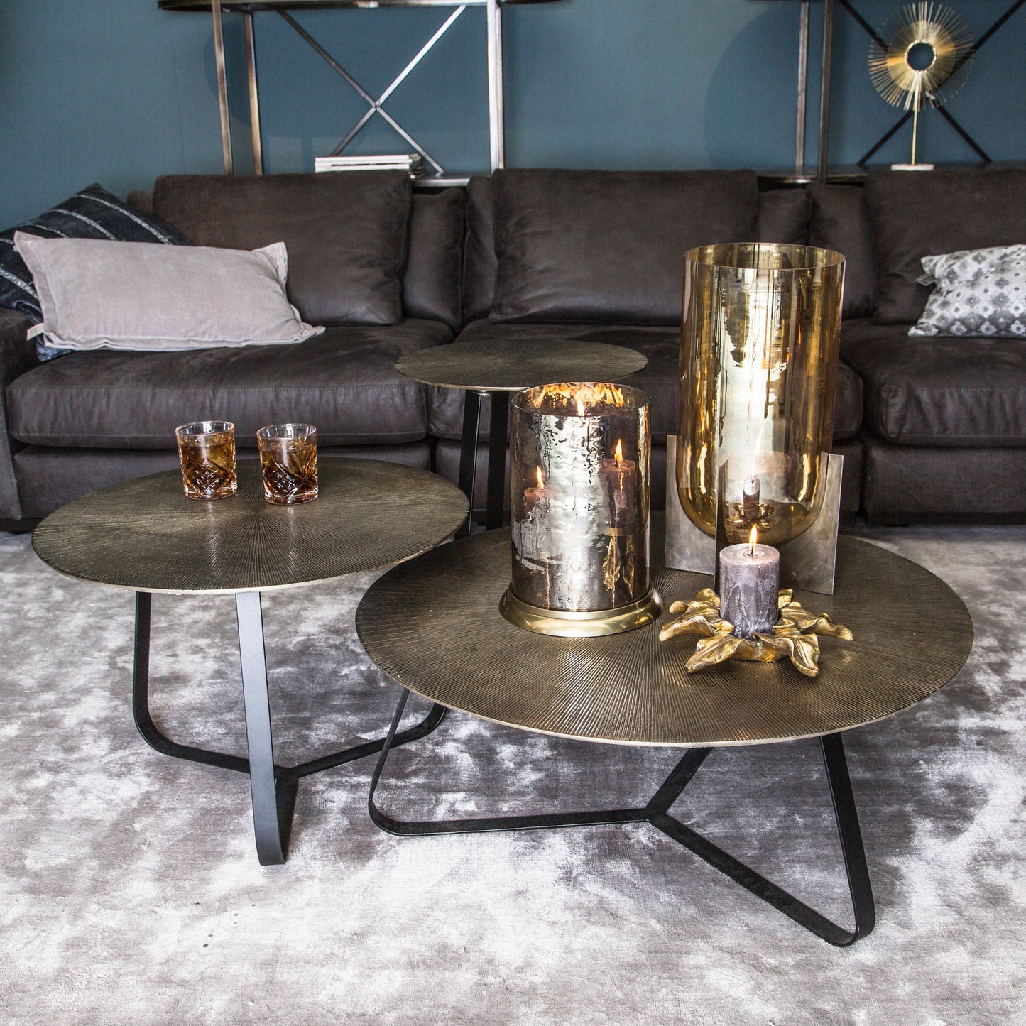 Salontafel Kae | M | Goud Aluminium