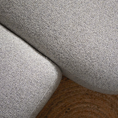 Hoekbank Como wit puente chaise lounge rond, detail van het materiaal