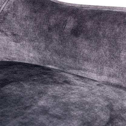 Barkruk Fallon | Horecahoogte | Antraciet Velvet