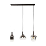 Hanglamp Celeste glas grijs, vooraanzicht op witte achtergrond