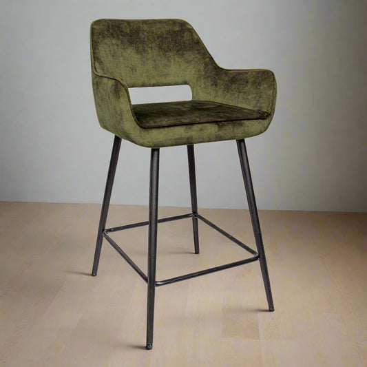Barstoel Fallow | Kookeiland of Bartafel | Groen Velvet